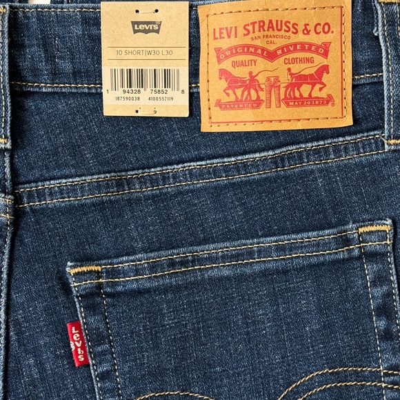 *HP Levi's 725 High Rise Classic Stretch Bootcut Jeans Size 10 Short  W30 L30 - Picture 8 of 11